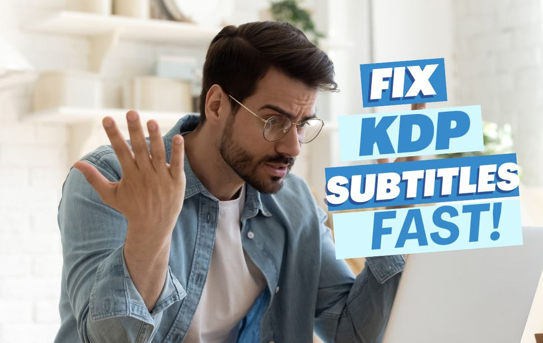 Frustrated man trying to Change a Paperback Subtitle on Amazon KDP